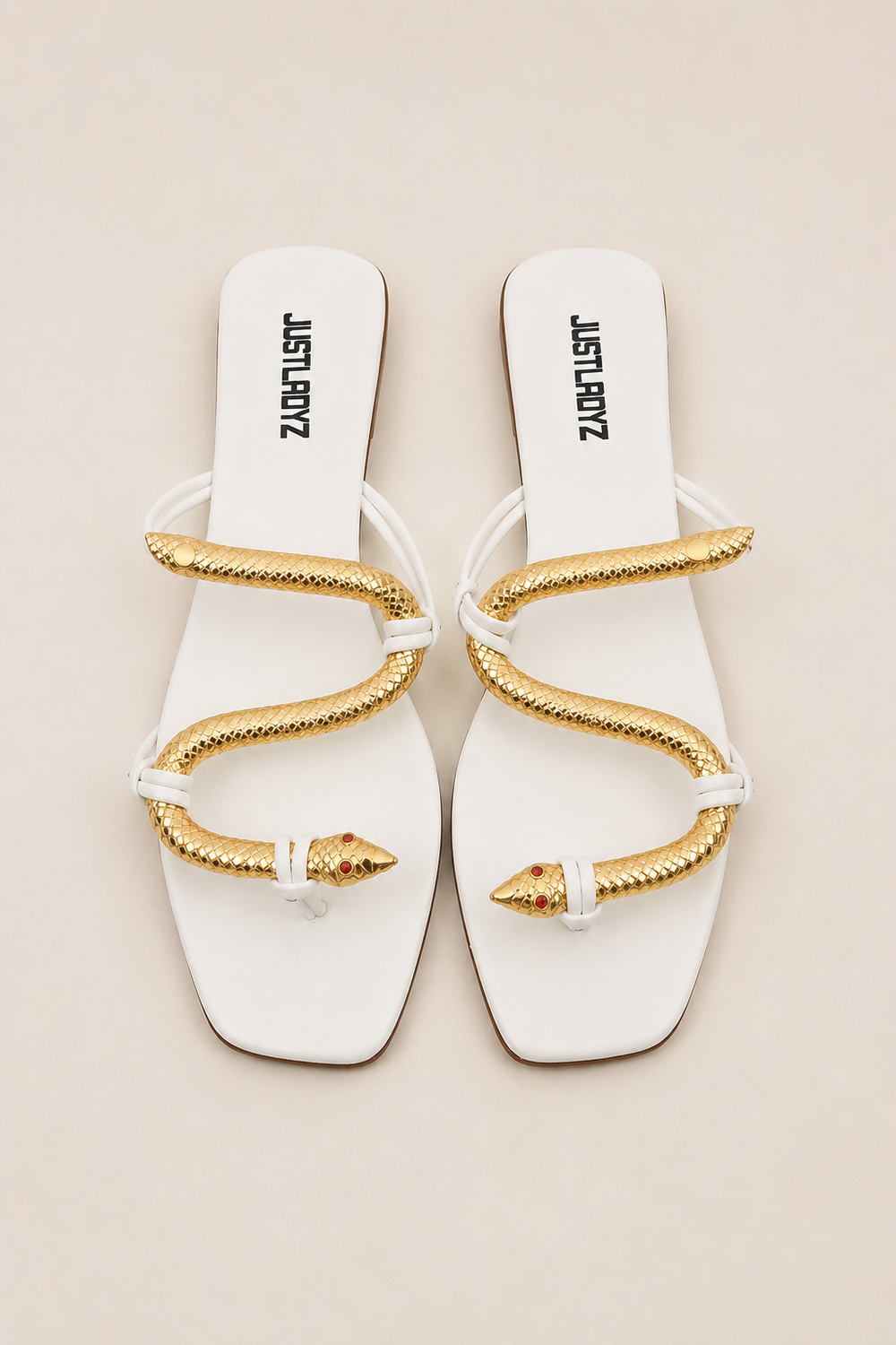 Sandale Serpent Blanc