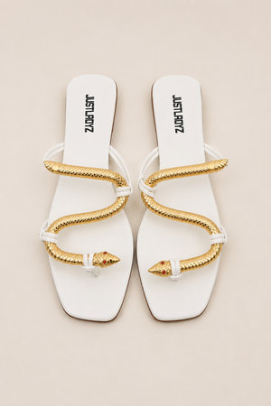 Sandale Serpent Blanc