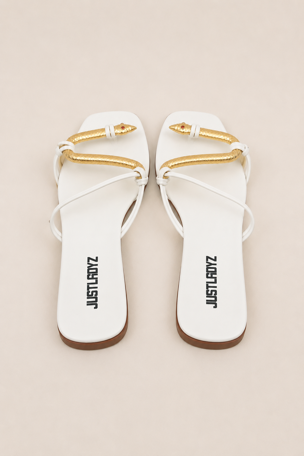 Sandale Serpent Blanc