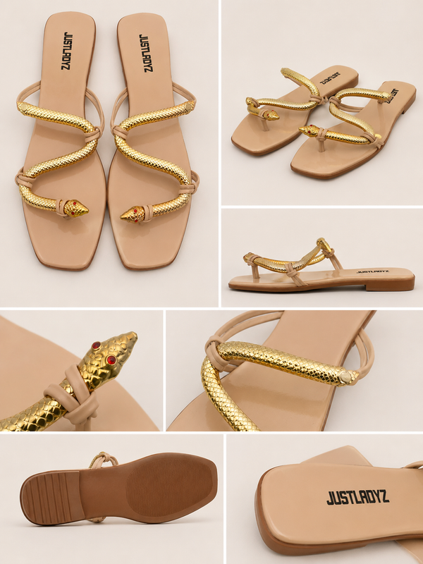 Sandale Serpent Beige