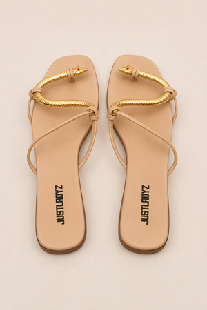 Sandale Serpent Beige
