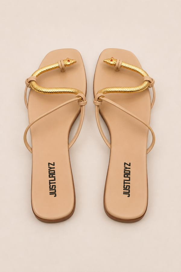 Sandale Serpent Beige