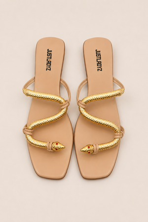 Sandale Serpent Beige