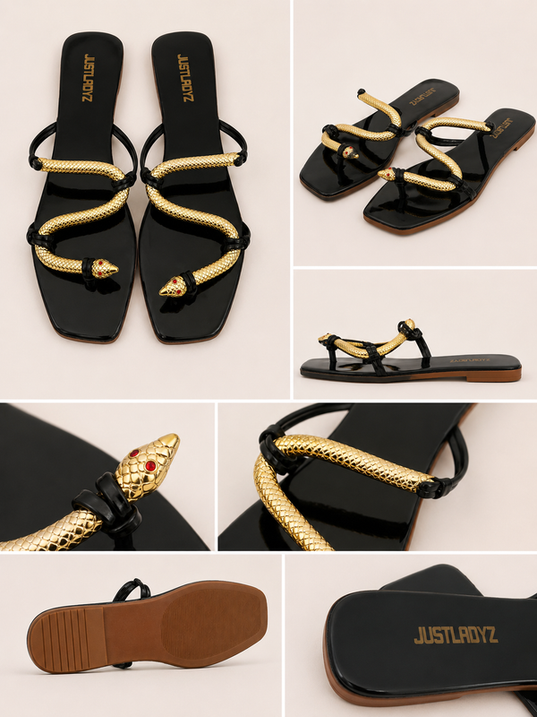 Sandale Snake Noir