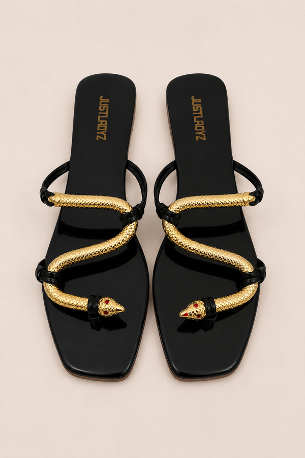 Sandale Snake Noir